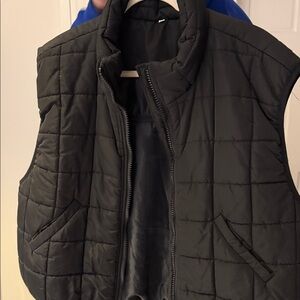 Women's Black Quilted Vest